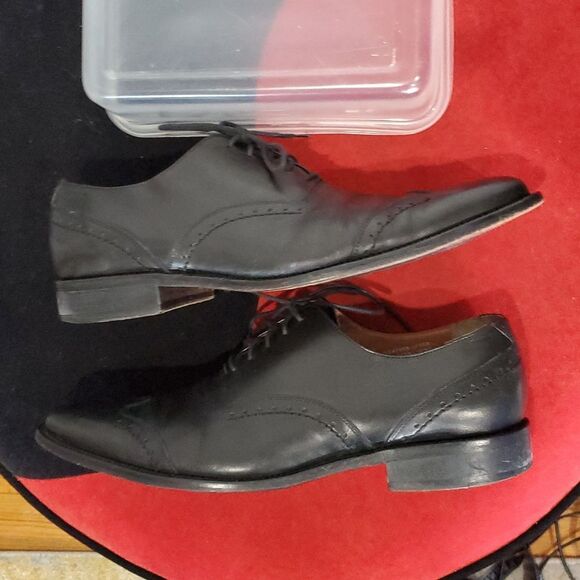 Calzoleria Coseana Lavorate A Mano Black Leather Men\'s Oxfords  Size 45 Or 12 main image 9